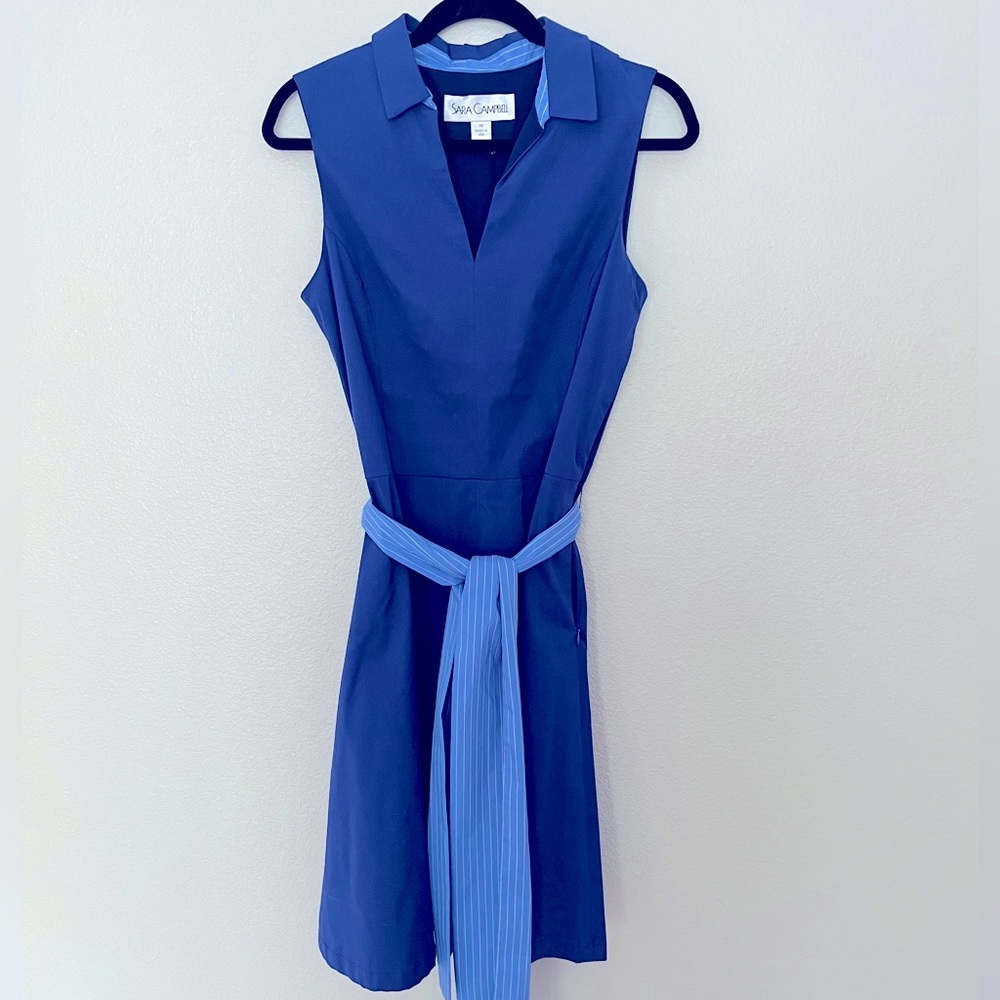 Sara Campbell Blue Dress